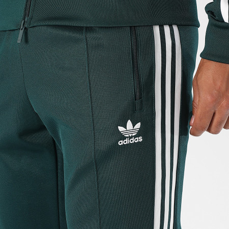 Adidas Originals - Ensemble De Survetement A Bandes Classic JY1280 JY1275 Vert Bouteille Foncé